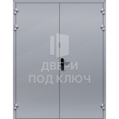 Противопожарная двупольная алюминиевая дверь EI-60 ДПК-16635