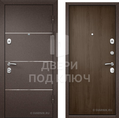 Готовая дверь медный антик в офис ДПК-2968