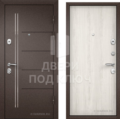 Трехконтурная дверь медный антик в офис ДПК-8893