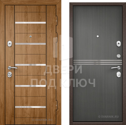Металлическая входная уличная дверь с терморазрывом ДПК-7495